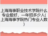 上海海事职业技术学院什么专业最好，一年招多少人(上海海事学院热门专业人数)