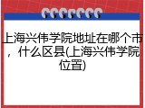 上海兴伟学院地址在哪个市，什么区县(上海兴伟学院位置)