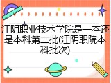 江阴职业技术学院是一本还是本科第二批(江阴职院本科批次)