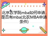 北京农学院mba如何申请，是否有mba(北农MBA申请条件)