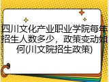 四川文化产业职业学院每年招生人数多少，政策变动如何(川文院招生政策)