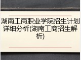 湖南工商职业学院招生计划详细分析(湖南工商招生解析)