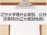 辽宁大学是什么级别，公办还是民办(辽大级别性质)