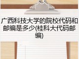 广西科技大学的院校代码和邮编是多少(桂科大代码邮编)
