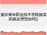 重庆青年职业技术学院就读的真实感觉如何()