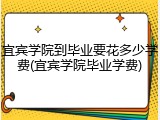 宜宾学院到毕业要花多少学费(宜宾学院毕业学费)