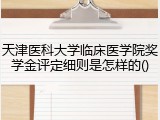 天津医科大学临床医学院奖学金评定细则是怎样的()