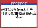 新疆科技学院有多少学生，师资力量如何(新科院师生规模)