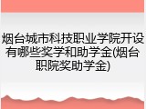 烟台城市科技职业学院开设有哪些奖学和助学金(烟台职院奖助学金)