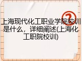 上海现代化工职业学院校训是什么，详细阐述(上海化工职院校训)