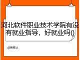 河北软件职业技术学院有没有就业指导，好就业吗()