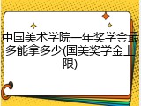 中国美术学院一年奖学金最多能拿多少(国美奖学金上限)