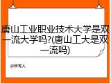 唐山工业职业技术大学是双一流大学吗?(唐山工大是双一流吗)