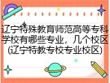辽宁特殊教育师范高等专科学校有哪些专业，几个校区(辽宁特教专校专业校区)