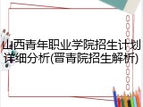 山西青年职业学院招生计划详细分析(晋青院招生解析)