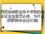 西双版纳职业技术学院的毕业证含金量怎么样，为什么(西职院毕业证价值)