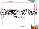 山东航空学院是专科还是本科院校呢(山东航空学院是本科吗)