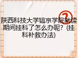 陕西科技大学镐京学院就读期间挂科了怎么办呢？(挂科补救办法)