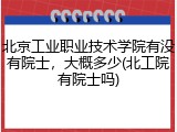 北京工业职业技术学院有没有院士，大概多少(北工院有院士吗)