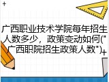 广西职业技术学院每年招生人数多少，政策变动如何("广西职院招生政策人数")