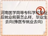 河南医学高等专科学校毕业后就业前景怎么样，毕业生去向(豫医专就业去向)
