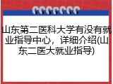 山东第二医科大学有没有就业指导中心，详细介绍(山东二医大就业指导)