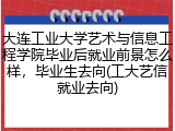 大连工业大学艺术与信息工程学院毕业后就业前景怎么样，毕业生去向(工大艺信就业去向)