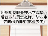 朔州陶瓷职业技术学院毕业后就业前景怎么样，毕业生去向(朔陶职院就业去向)
