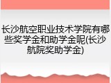 长沙航空职业技术学院有哪些奖学金和助学金呢(长沙航院奖助学金)