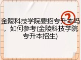 金陵科技学院要招专升本吗，如何参考(金陵科技学院专升本招生)
