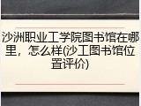 沙洲职业工学院图书馆在哪里，怎么样(沙工图书馆位置评价)