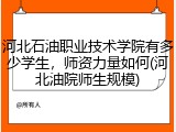 河北石油职业技术学院有多少学生，师资力量如何(河北油院师生规模)