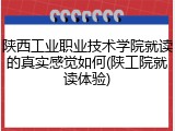 陕西工业职业技术学院就读的真实感觉如何(陕工院就读体验)
