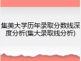集美大学历年录取分数线深度分析(集大录取线分析)