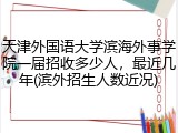 天津外国语大学滨海外事学院一届招收多少人，最近几年(滨外招生人数近况)