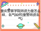 重庆警察学院师资力量怎么样，名气如何(重警师资名气)
