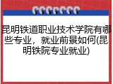 昆明铁道职业技术学院有哪些专业，就业前景如何(昆明铁院专业就业)