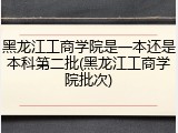 黑龙江工商学院是一本还是本科第二批(黑龙江工商学院批次)