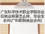 广东科学技术职业学院毕业后就业前景怎么样，毕业生去向(广科职院就业去向)