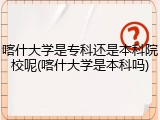 喀什大学是专科还是本科院校呢(喀什大学是本科吗)