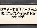 陕西航空职业技术学院就读的真实感觉如何(陕航职院就读感受)