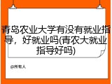 青岛农业大学有没有就业指导，好就业吗(青农大就业指导好吗)