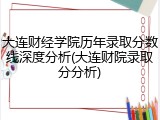 大连财经学院历年录取分数线深度分析(大连财院录取分分析)