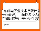 广东邮电职业技术学院什么专业最好，一年招多少人(广邮职院热门专业招生数)