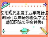 岳阳现代服务职业学院就读期间可以申请哪些奖学金(岳阳职院奖学金种类)