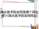 肇庆医学院官网是哪个网址多少(肇庆医学院官网网址)