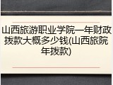 山西旅游职业学院一年财政拨款大概多少钱(山西旅院年拨款)