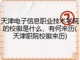 天津电子信息职业技术学院的校徽是什么，有何来历(天津职院校徽来历)