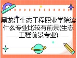黑龙江生态工程职业学院读什么专业比较有前景(生态工程前景专业)