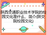 陕西交通职业技术学院的校园文化是什么，简介(陕交院校园文化)